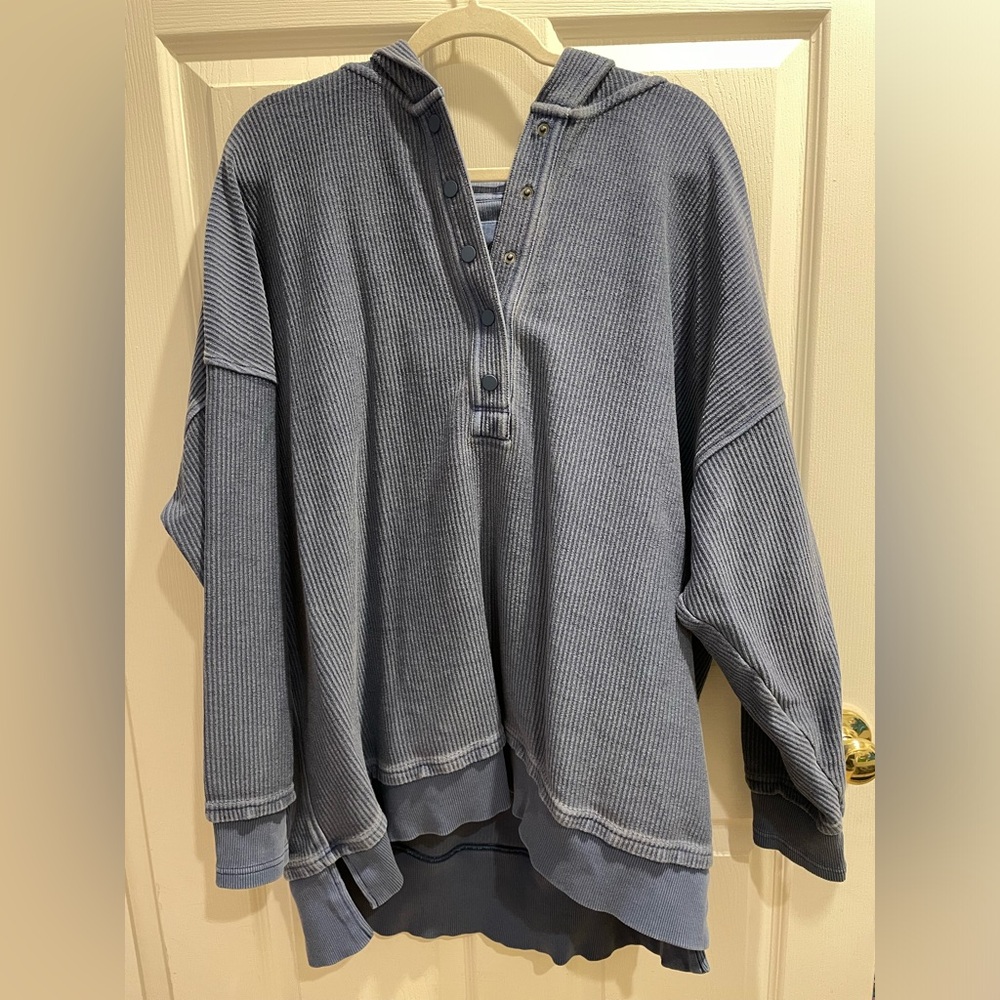 Aerie Ribbed Oversized Hoodie